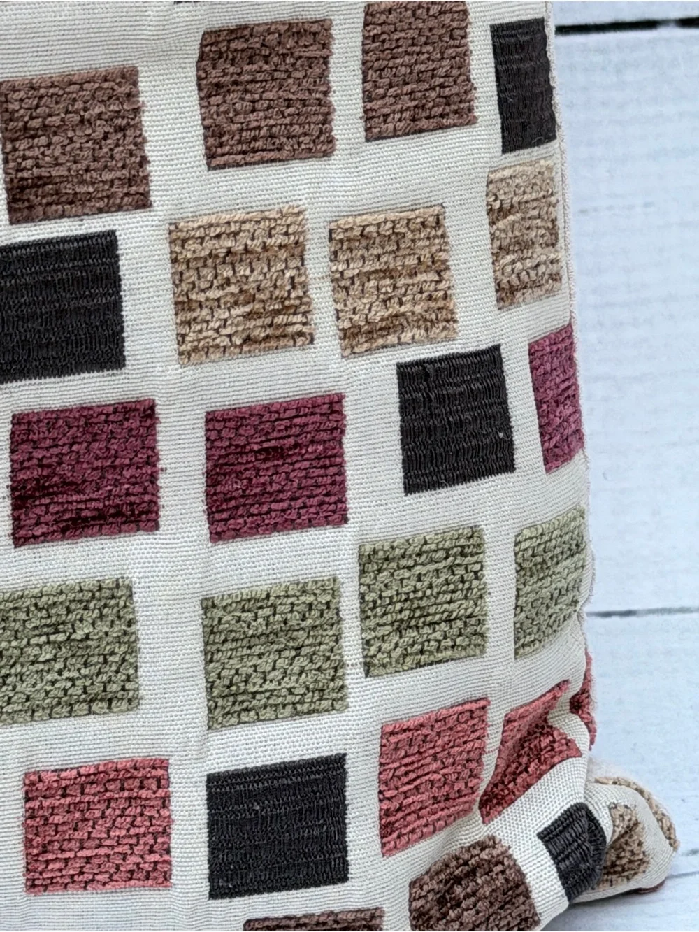 Geometric Woven Decorative Throw Pillow | Mid Century